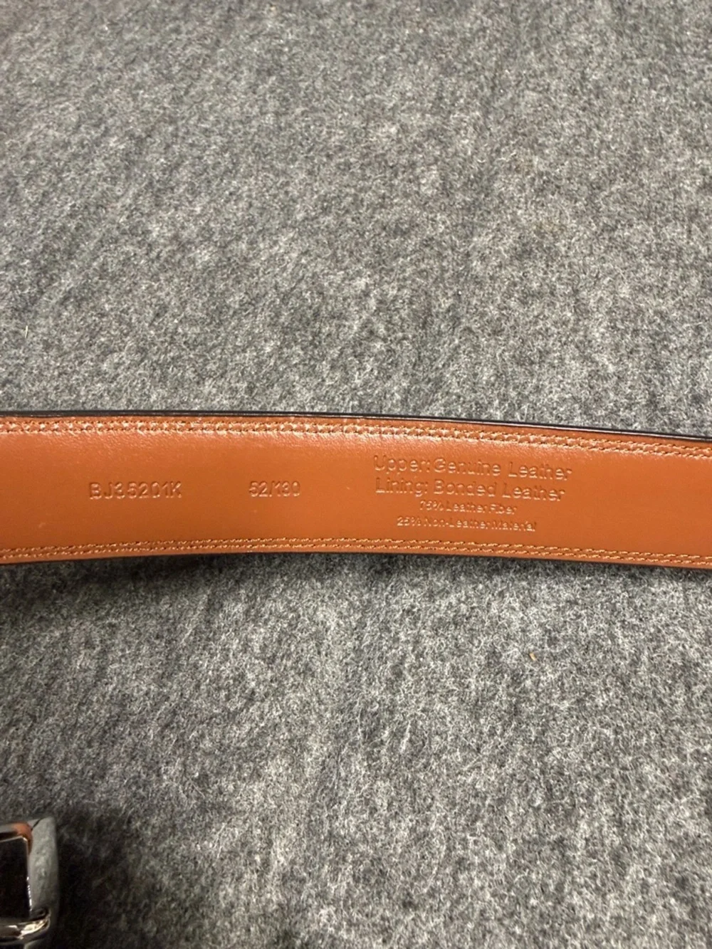 Stafford Black and Brown Leather Belt with Silver Buckle